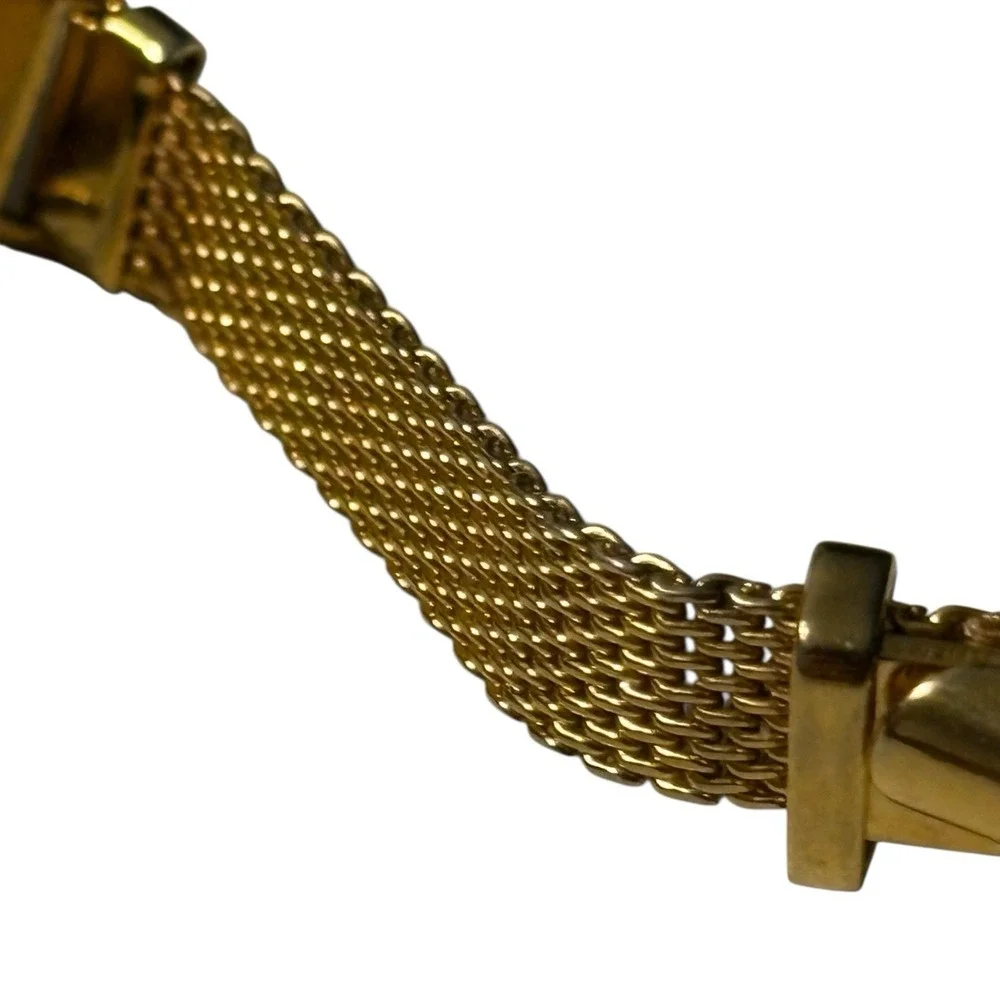 VTG Lion Moon Tie Clip Bar Mesh Wrap Around Celestial Gold Tone Green‎ Eyes MCM